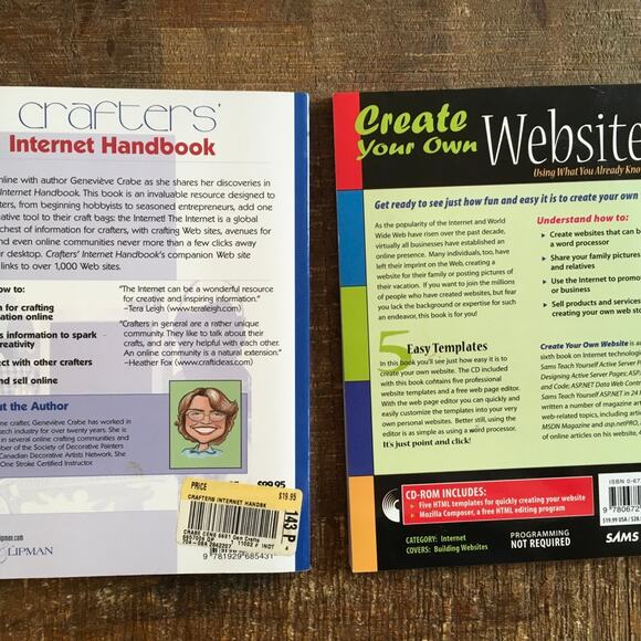 Crafters Internet Handbook Create Your Own Website Book Bundle Reseller Maker - Picture 2 of 3